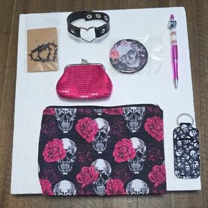 Flower/skull Accessory Set. New Without Tags